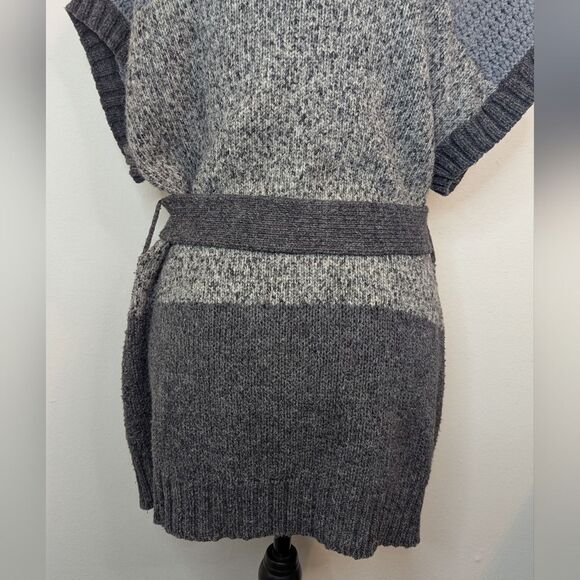 Theory Dena Gray Minimalist Quiet Luxury Cozycore Knit Cardigan Alpaca Sweater L - Picture 6 of 9